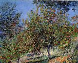 Claude Monet Apple Trees on the Chantemesle Hill painting